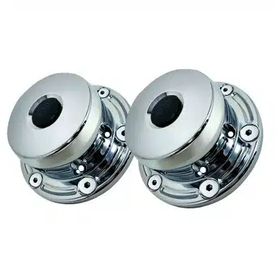 Chrome Plated Billet Aluminum 4 1/2" Front Oil Cap Cover with Milled Lines