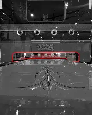 Peterbilt 589 & 567 Shock Box Cover with Watermelon Light Holes