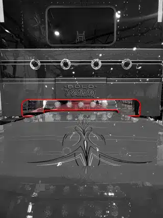 Peterbilt 589 & 567 Shock Box Cover with Watermelon Light Holes