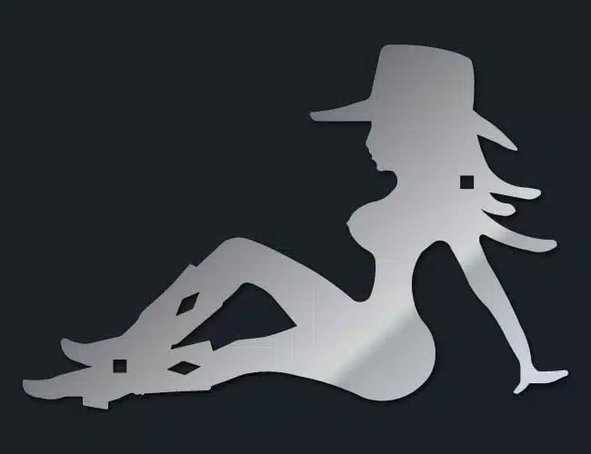 Cowgirl Mudflap Model